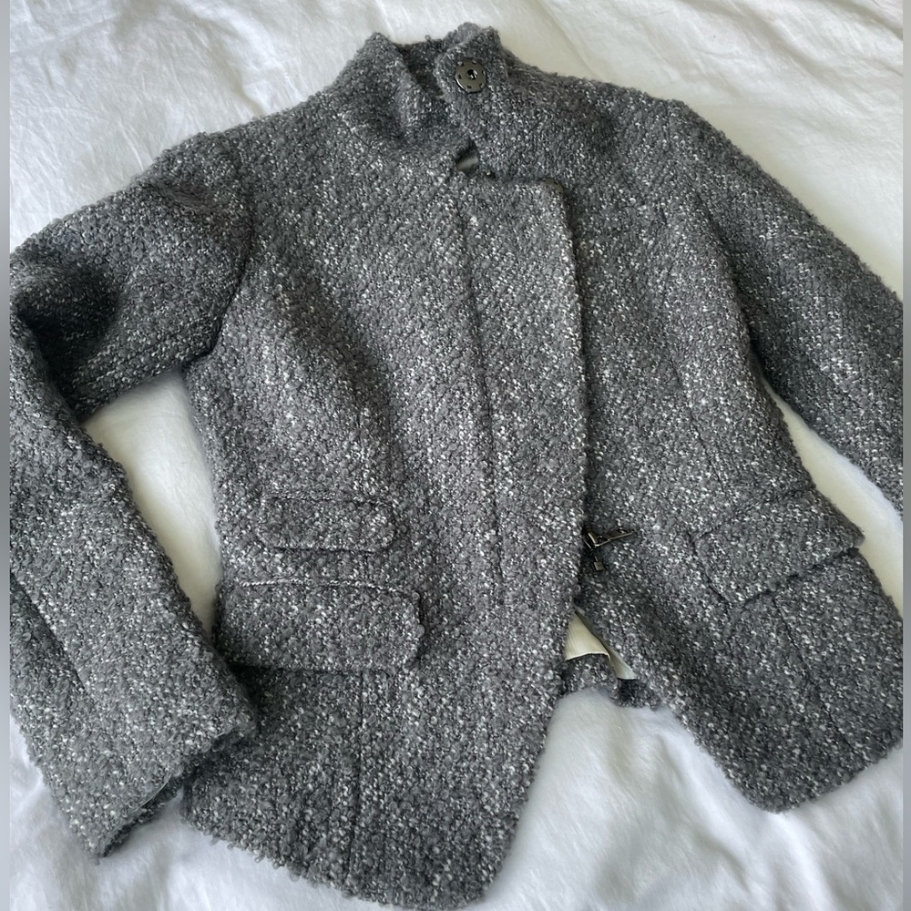 CUTE Banana Republic Tweed Wool Jacket size zero 0